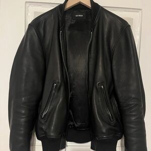 Buck Mason Bruiser Bomber Leather Jacket